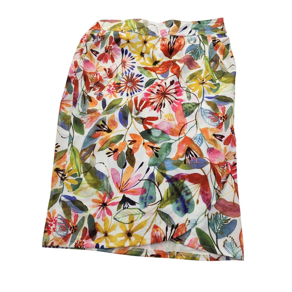 RipSkirt Hawaii Length 3 Wildflower Watercolor Skirt Size S Floral Wrap NEW NWT - Picture 7 of 7